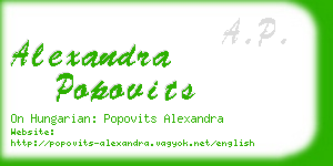 alexandra popovits business card